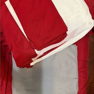 Red Bedding Set with gray sheets